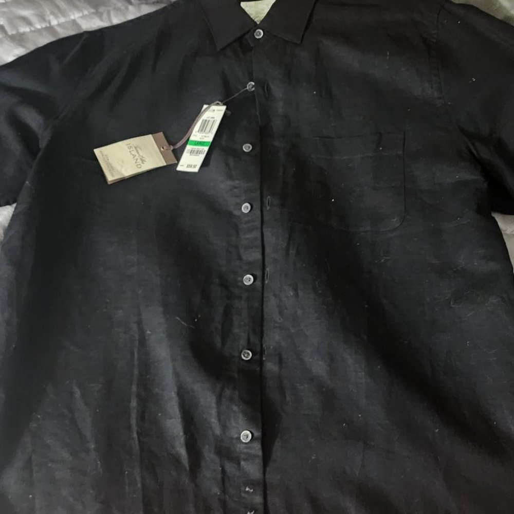 Tasso Elba Island, Macys brand Mens Casual Long Sleeve Cotton Linen Shirt